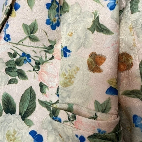 Smashed Lemon Floral/Butterfly Blazer Size 10 - Picture 5 of 13